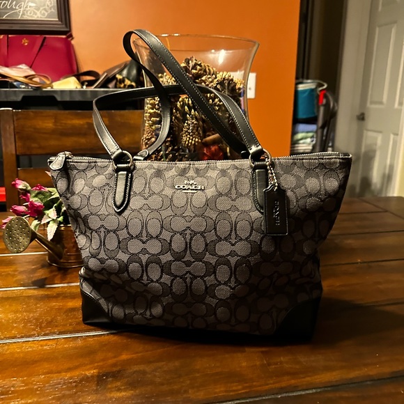 Coach Bags Coach Zip Top Tote In Signature Jacquard Poshmark